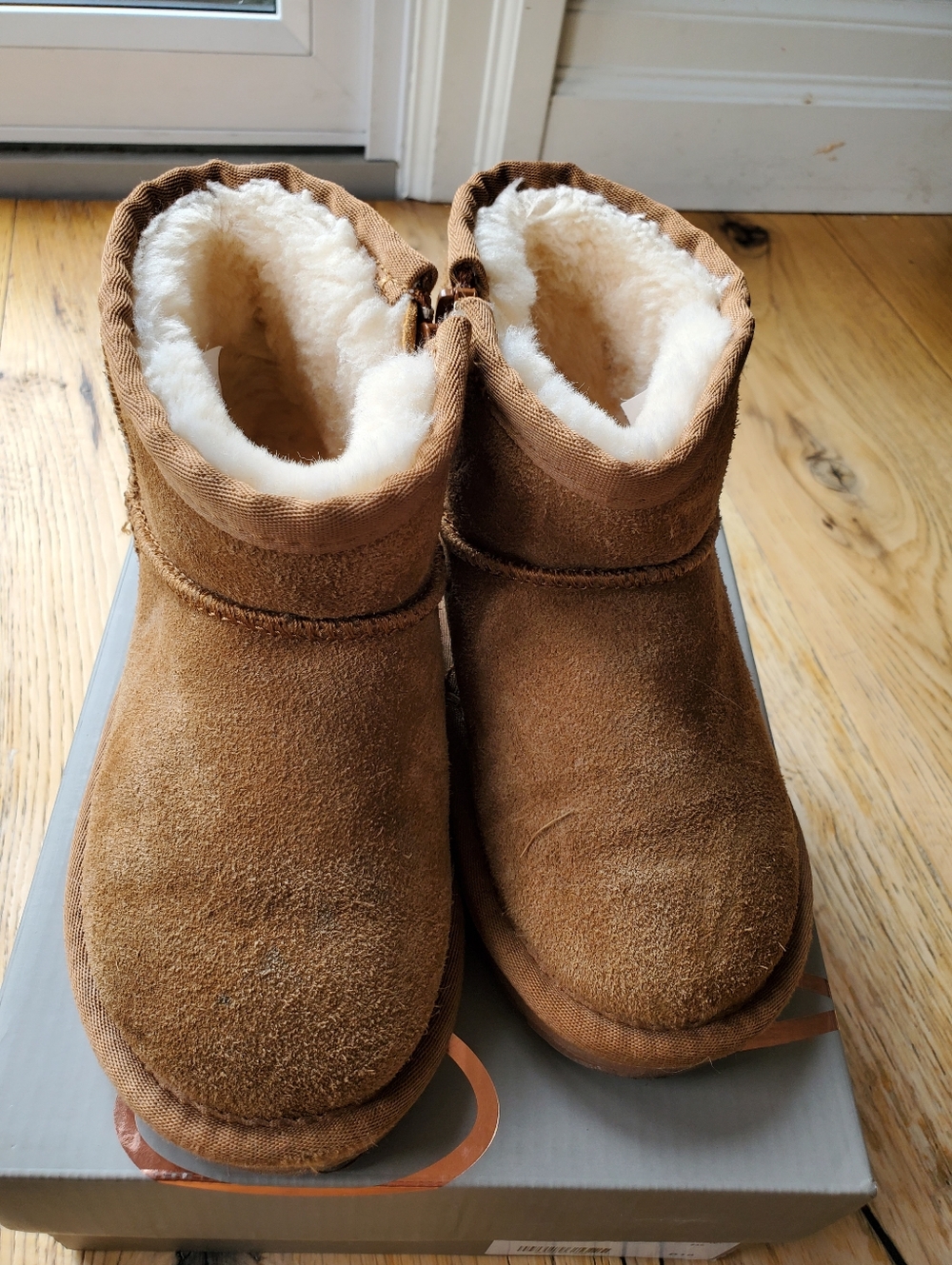 Kids Cozy Shearling-Lined Ankle Boots - Brown